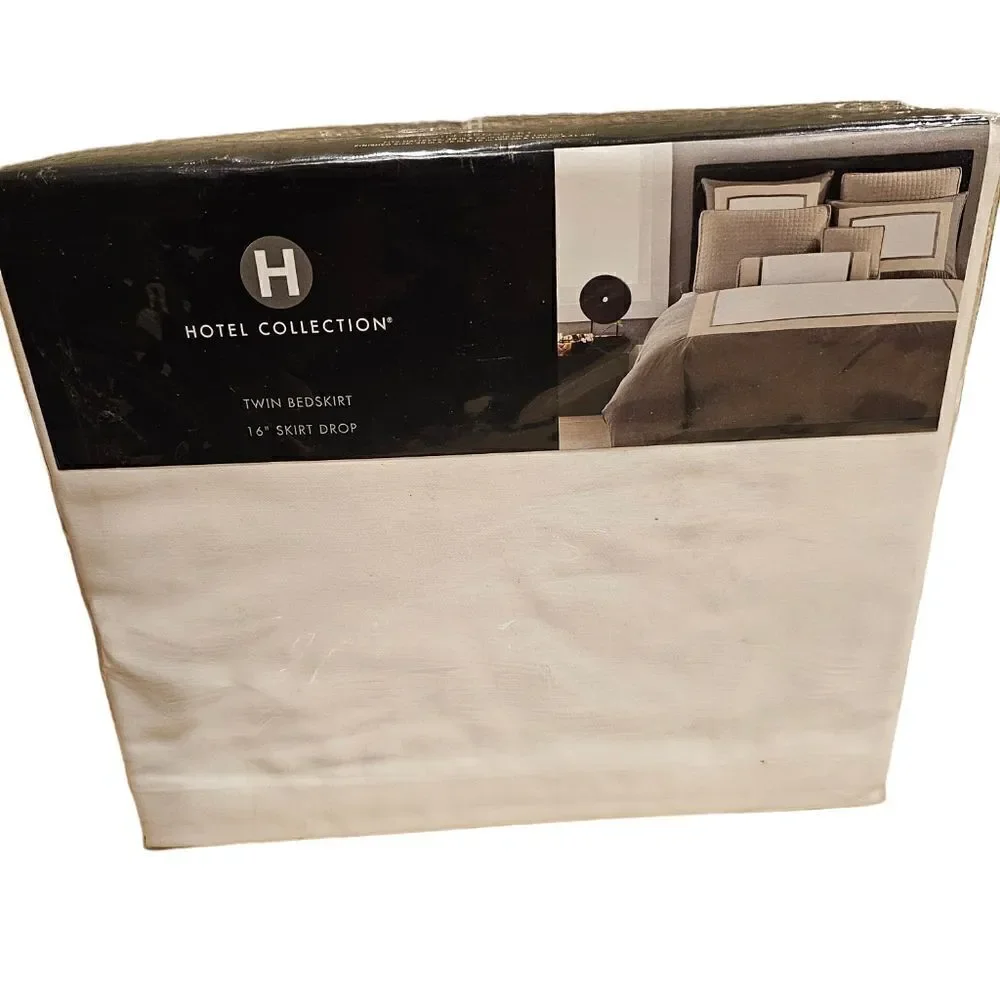 HOTEL COLLECTION Tri-Color Twin Comforter Cover‎ & Bedskirt - NEW